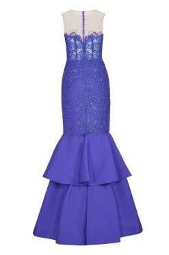 Tarik Ediz - Illusion Jewel Neck Mermaid Dress 50085
