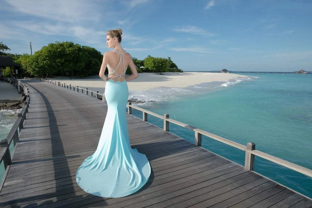 Formal Gowns Tarik Ediz - Illusion Sweetheart Sheath Gown 92824 5 Formal Gowns Tarik Ediz - Illusion Sweetheart Sheath Gown 92824