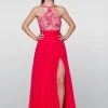 Tarik Ediz - Jeweled Halter Neck Dress 50088 Formal Gowns