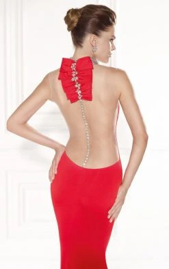 Formal Gowns Tarik Ediz - Jeweled Illusion Gown 92425