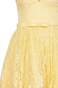 Cocktail Dresses Tarik Ediz - Lace Illusion Halter Neck Dress 50082