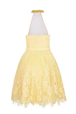 Cocktail Dresses Tarik Ediz - Lace Illusion Halter Neck Dress 50082