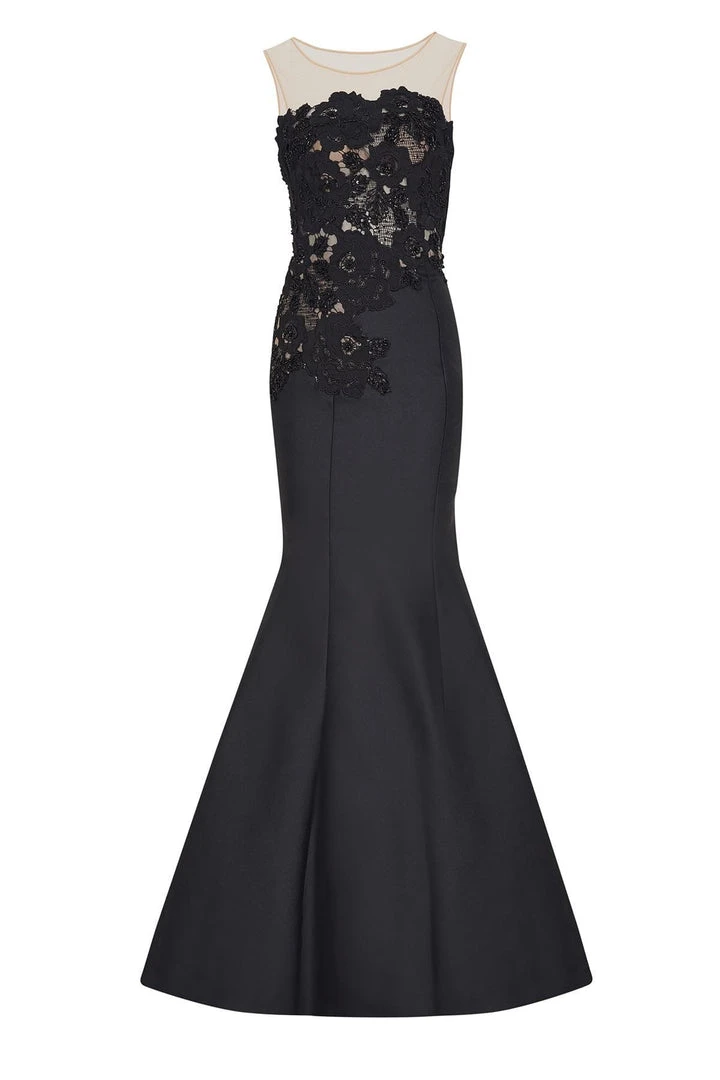 Formal Gowns Tarik Ediz - Lace Illusion Neck Mermaid Gown 50070 5 Formal Gowns Tarik Ediz - Lace Illusion Neck Mermaid Gown 50070