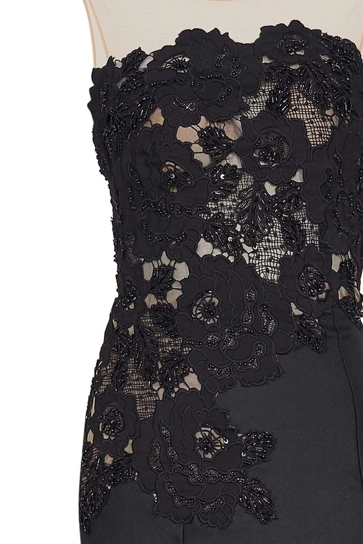 Formal Gowns Tarik Ediz - Lace Illusion Neck Mermaid Gown 50070 6 Formal Gowns Tarik Ediz - Lace Illusion Neck Mermaid Gown 50070