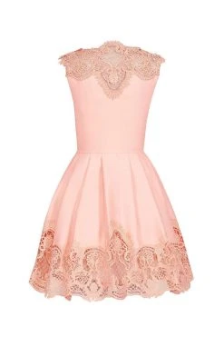 Tarik Ediz - Lace Jewel Neck A-line Dress 50048 Cocktail Dresses