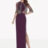 Formal Gowns Tarik Ediz - Lace Jewel Neck Dress With Jacket 92663