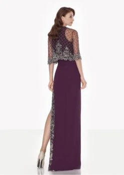 Formal Gowns Tarik Ediz - Lace Jewel Neck Dress With Jacket 92663