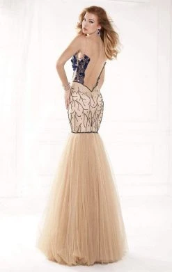 Tarik Ediz - MTE92390 Illusion Sweetheart Open Back Trumpet Gown Formal Gowns
