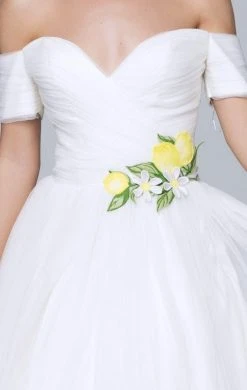 Tarik Ediz - Off Shoulder Cocktail Dress 50075