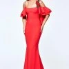 Tarik Ediz - Off-the-Shoulder Ruffle Sleeves Dress 93108 Formal Gowns 2 Tarik Ediz - Off-the-Shoulder Ruffle Sleeves Dress 93108 Formal Gowns