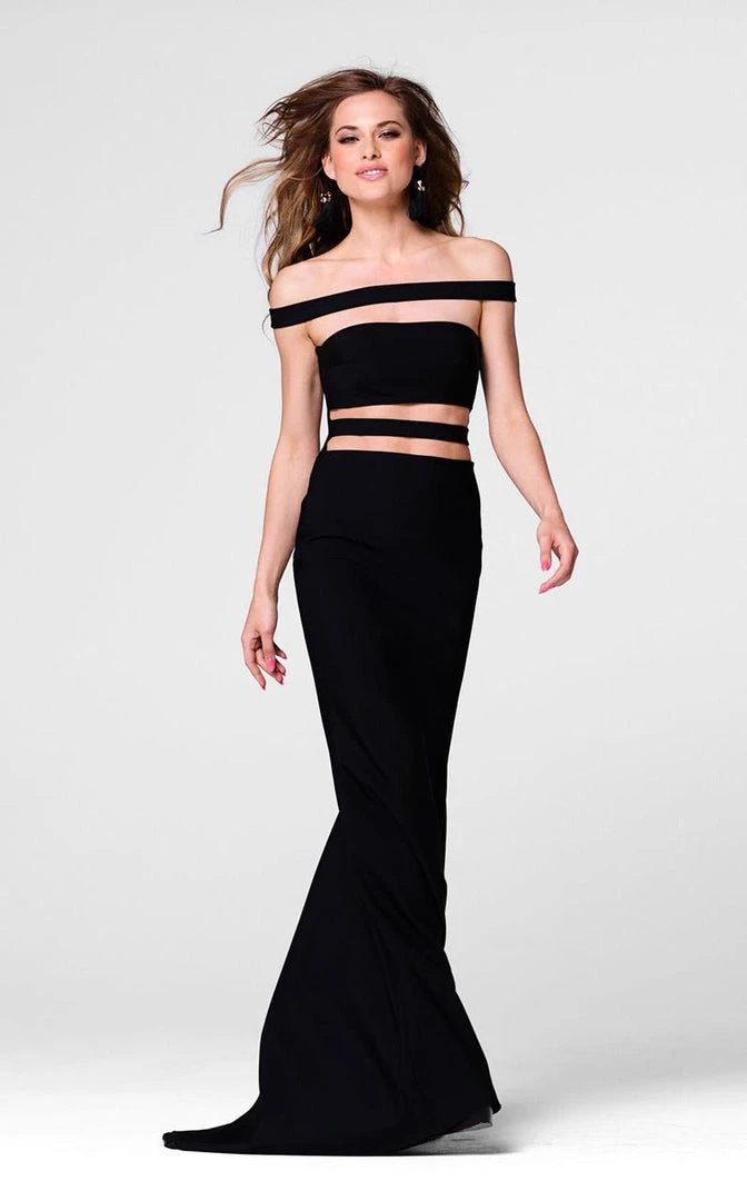 Tarik Ediz - Off The Shoulder Sheath Dress 50009 3 Tarik Ediz - Off The Shoulder Sheath Dress 50009