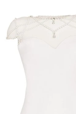 Tarik Ediz - Pearl Accented Trumpet Dress 50098 Formal Gowns