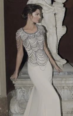 Tarik Ediz - Scoop Neck Sheath Gown 92760 Formal Gowns