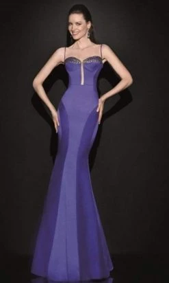 Tarik Ediz - Sculpted Seamed Gown 92488