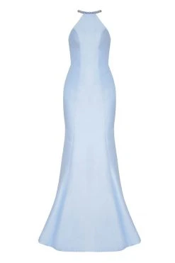 Formal Gowns Tarik Ediz Sheer Halter Neck Mermaid Evening Dress 50077 - 1 Pc Skyway Blue In Size 2 Available 13 Formal Gowns Tarik Ediz Sheer Halter Neck Mermaid Evening Dress 50077 - 1 Pc Skyway Blue In Size 2 Available