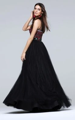 Tarik Ediz - Sheer Neckline Long Dress 50116 Formal Gowns 9 Tarik Ediz - Sheer Neckline Long Dress 50116 Formal Gowns