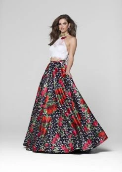 Tarik Ediz - Two-Piece Floral Gown 50038