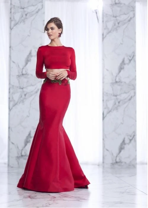 Formal Gowns Tarik Ediz - Two Piece Long Dress 50035 5 Formal Gowns Tarik Ediz - Two Piece Long Dress 50035