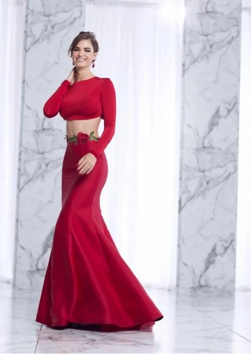 Formal Gowns Tarik Ediz - Two Piece Long Dress 50035 3 Formal Gowns Tarik Ediz - Two Piece Long Dress 50035