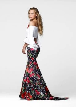 Tarik Ediz - Two-Piece Mermaid Gown 50040