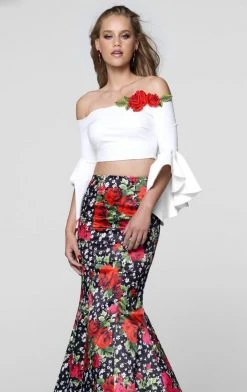 Tarik Ediz - Two-Piece Mermaid Gown 50040