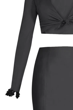 Formal Gowns Tarik Ediz - Two Piece V-Neck Mermaid Dress 50031 19 Formal Gowns Tarik Ediz - Two Piece V-Neck Mermaid Dress 50031