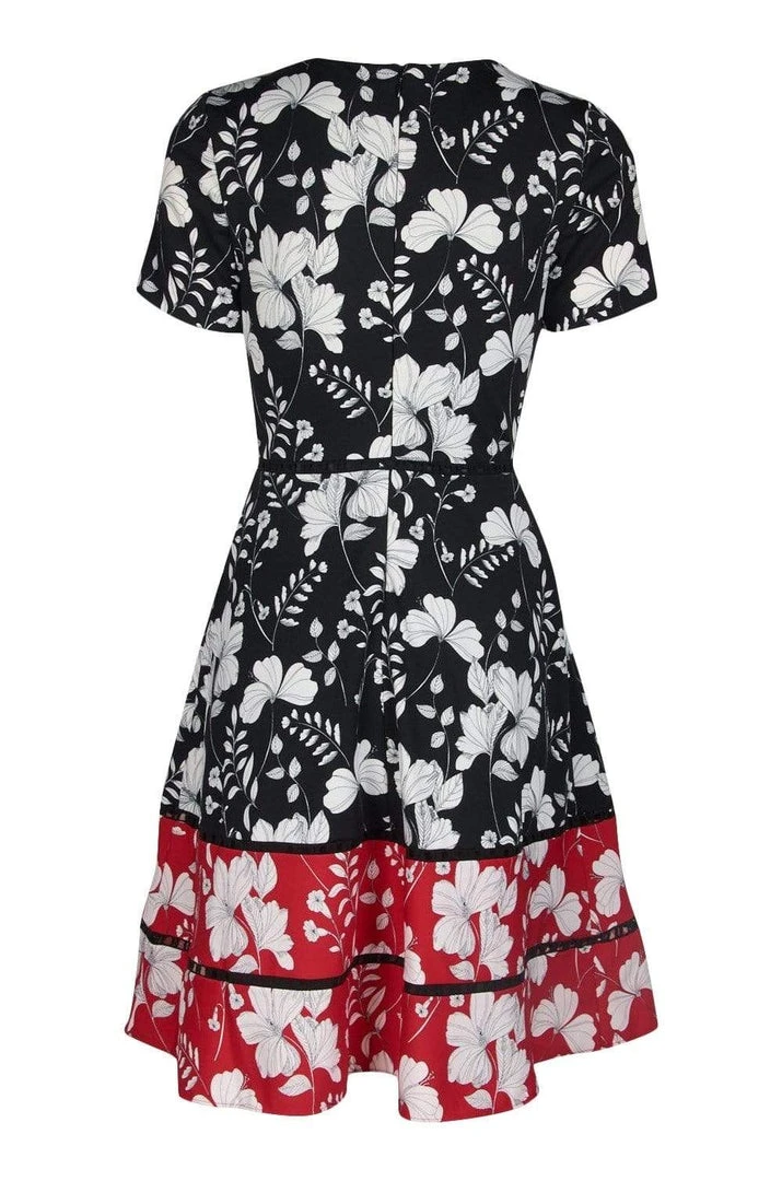 Taylor - 1204M Short Sleeves Floral Print Stretch Crepe Dress Cocktail Dresses 8 Taylor - 1204M Short Sleeves Floral Print Stretch Crepe Dress Cocktail Dresses