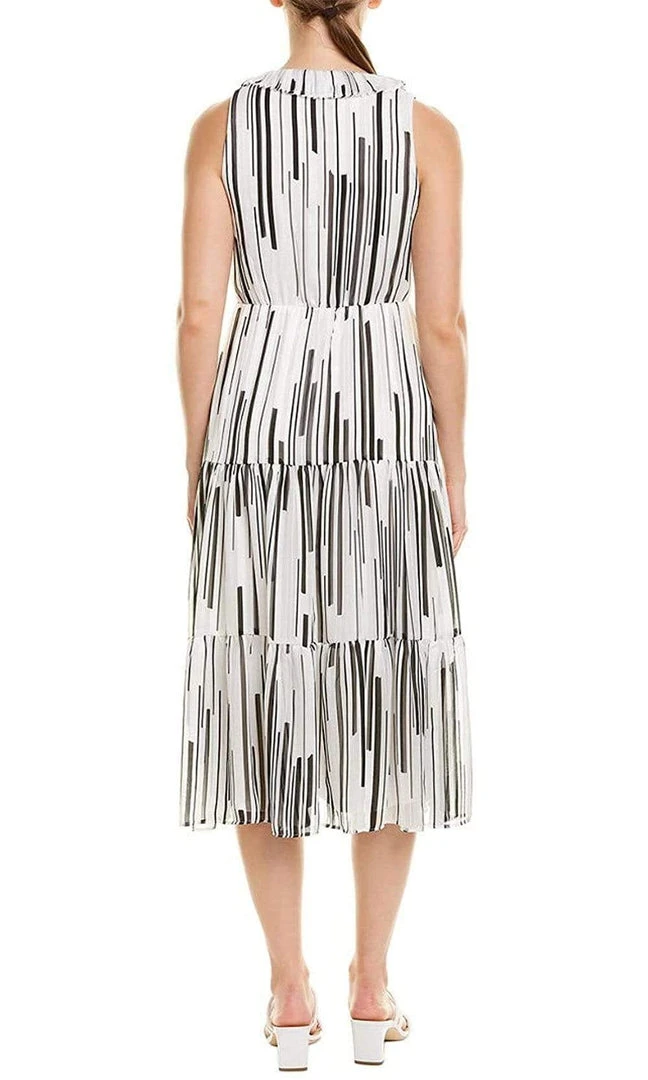 Taylor - 1521M Sleeveless Lace Up Bodice Print Dress 4 Taylor - 1521M Sleeveless Lace Up Bodice Print Dress