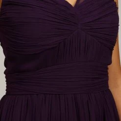 Taylor - 2342M Appliqued Shirr Bodice A-Line Dress