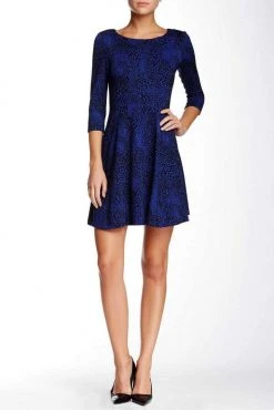 Taylor - 5140M Animal Print Ponte Dress Cocktail Dresses