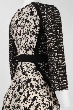 Taylor - 5708MX V-Neck Wrap Print Dress Cocktail Dresses