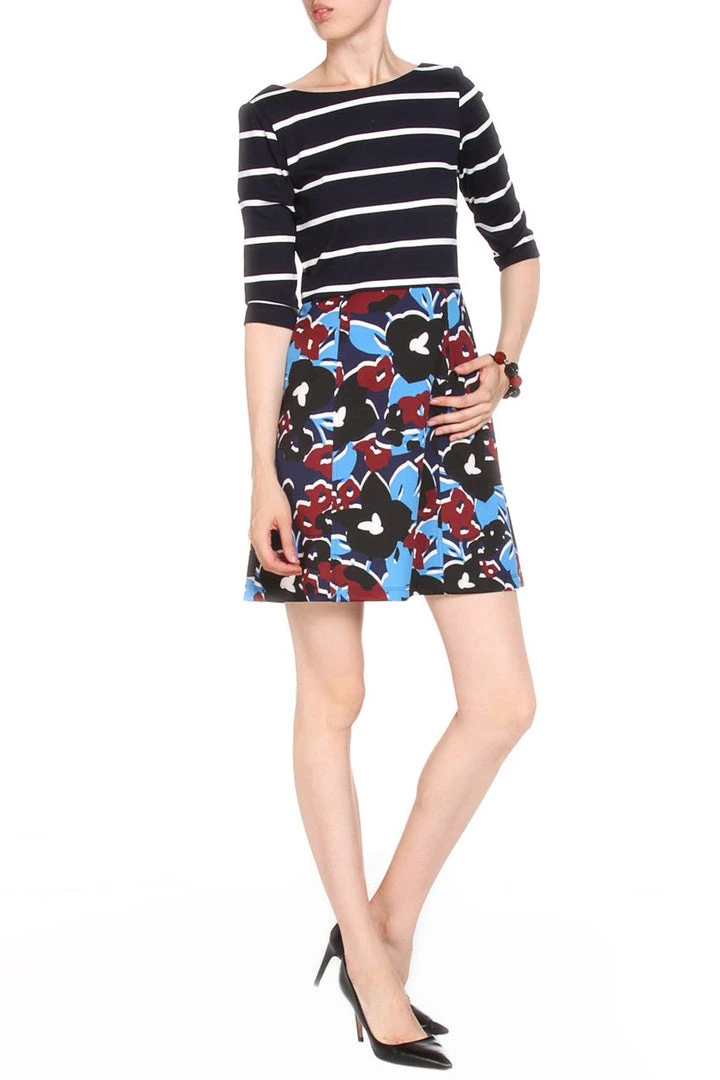 Cocktail Dresses Taylor - 5961M Quarter Sleeve Stripe Dress 3 Cocktail Dresses Taylor - 5961M Quarter Sleeve Stripe Dress