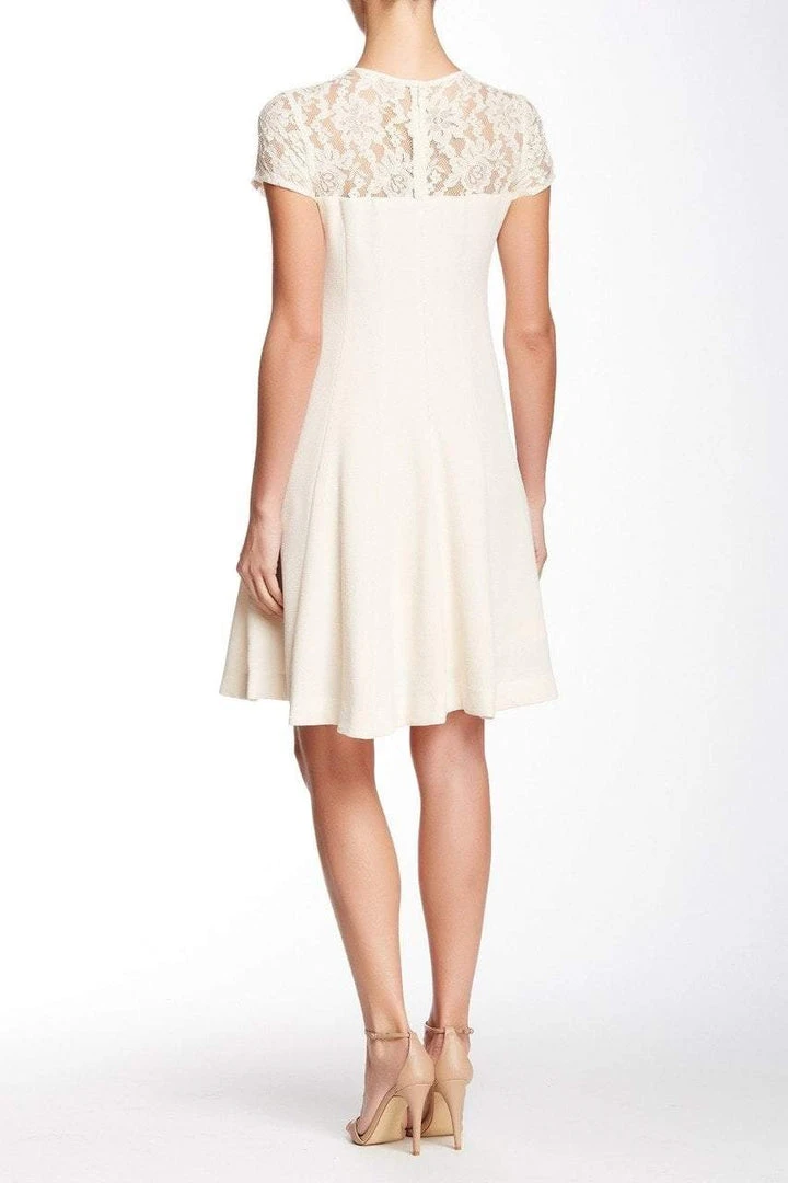 Cocktail Dresses Taylor - 7001M Short Sleeve Lace Flutter Dress 6 Cocktail Dresses Taylor - 7001M Short Sleeve Lace Flutter Dress