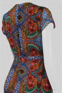 Taylor - 9045MJ Abstract Chiffon Wrap Dress 7 Taylor - 9045MJ Abstract Chiffon Wrap Dress