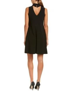 Taylor - 9256M Turtle Neck Cutout Back A-Line Dress Cocktail Dresses