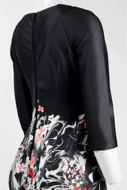 Taylor - 9344M Floral Print Bateau Scuba Sheath Dress Cocktail Dresses 9 Taylor - 9344M Floral Print Bateau Scuba Sheath Dress Cocktail Dresses