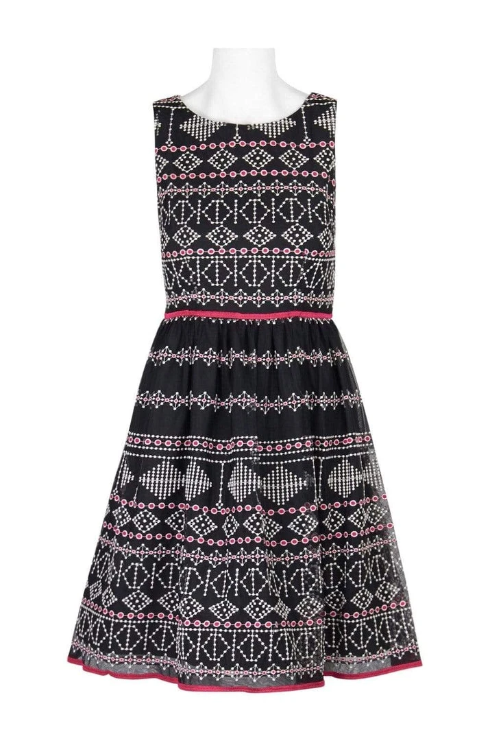 Cocktail Dresses Taylor - 9722M Sleeveless Piped Multi-Print A-Line Dress 5 Cocktail Dresses Taylor - 9722M Sleeveless Piped Multi-Print A-Line Dress