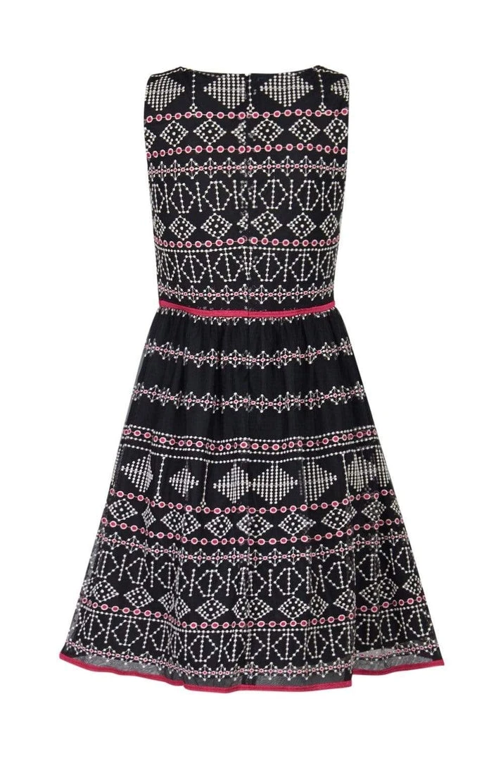 Cocktail Dresses Taylor - 9722M Sleeveless Piped Multi-Print A-Line Dress 6 Cocktail Dresses Taylor - 9722M Sleeveless Piped Multi-Print A-Line Dress