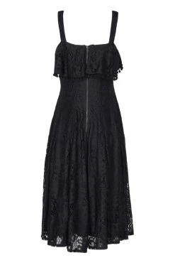 Taylor - 9737M Ruffled Panel Lace A-Line Dress Cocktail Dresses 10 Taylor - 9737M Ruffled Panel Lace A-Line Dress Cocktail Dresses