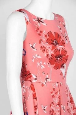 Taylor - 9757MJ Floral Print Short A-Line Dress Cocktail Dresses