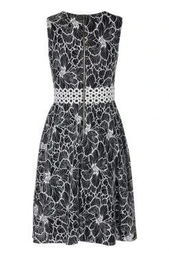 Taylor - 9777M Sleeveless Floral Print Lace Waist Dress 10 Taylor - 9777M Sleeveless Floral Print Lace Waist Dress