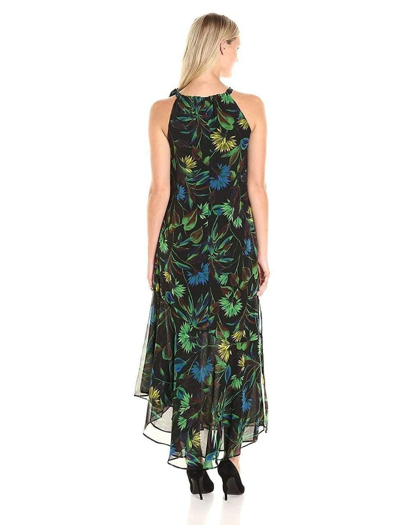 Formal Gowns Taylor - Floral Printed Sheath Dress 8749M 4 Formal Gowns Taylor - Floral Printed Sheath Dress 8749M
