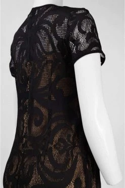 Taylor - Lace Jewel Neck Pencil Cut Dress 5677M 7 Taylor - Lace Jewel Neck Pencil Cut Dress 5677M