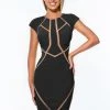 Terani Couture - 151C0202A Jewel Neck Cutout Sheath Dress Cocktail Dresses 2 Terani Couture - 151C0202A Jewel Neck Cutout Sheath Dress Cocktail Dresses