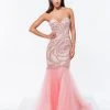 Formal Gowns Terani Couture - 151P0110A Strapless Rose Motif Embellished Mermaid Gown