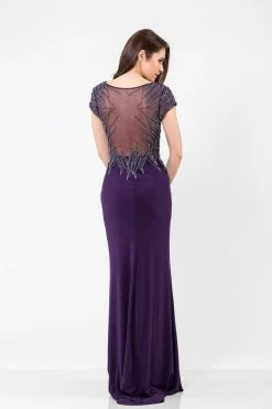 Terani Couture - 1521E0374A Embellished Scoop Neck Sheath Dress