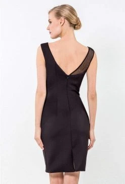 Terani Couture - 1523C1098A Bejeweled Bateau Neck Column Dress Cocktail Dresses