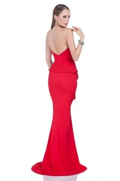 Terani Couture - 1611E0188A Strapless Sweetheart Peplum Gown Formal Gowns