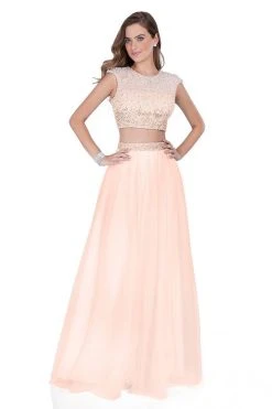 Terani Couture - 1611P1352A Two-Piece Ombre A-Line Gown Formal Gowns