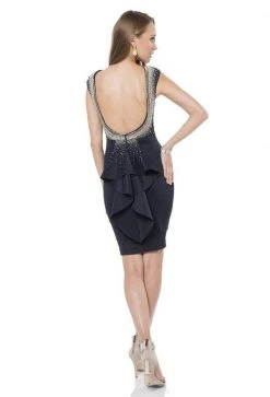 Cocktail Dresses Terani Couture - 1612C0055A Bejeweled Bateau Sheath Dress 6 Cocktail Dresses Terani Couture - 1612C0055A Bejeweled Bateau Sheath Dress
